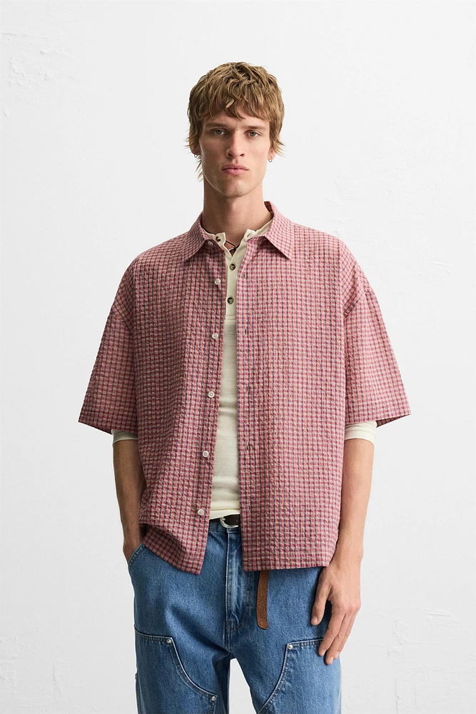 SEERSUCKER PLAID SHIRT