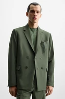 DOUBLE BREASTED SUIT BLAZER