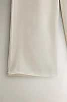 BEIGE SILK PANTS