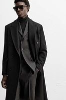 DOUBLE-BREASTED WOOL COAT