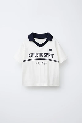 CONTRAST POLO COLLAR T-SHIRT