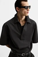 COTTON - LINEN POLO SHIRT