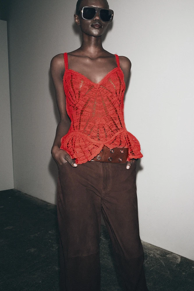TOP PÉPLUM CROCHET