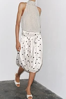 ZW COLLECTION POLKA DOT MIDI SKIRT