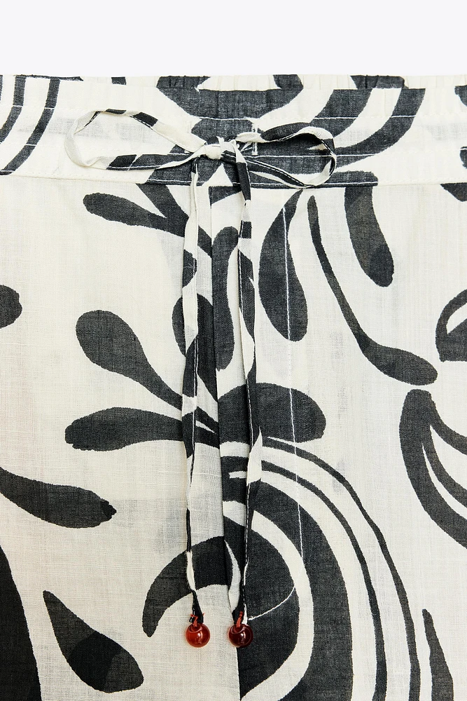 PANTALON IMPRIMÉ RAMIE ZW COLLECTION