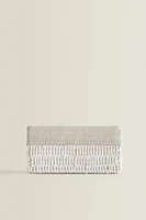 SQUARE FABRIC-LINED BASKET