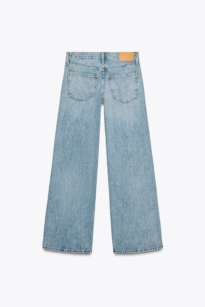 ZW COLLECTION WIDE LEG LOW RISE JEANS