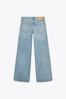 ZW COLLECTION WIDE LEG LOW RISE JEANS