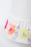 CHEMISE FLEURS BRODÉES