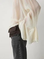 Flowing shirt with ruffles