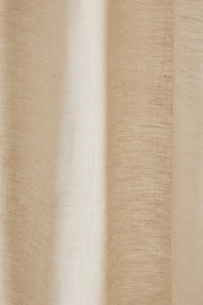 TRANSLUCENT LINEN SHOWER CURTAIN