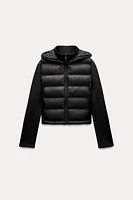 NEOPRENE EFFECT PUFFER JACKET