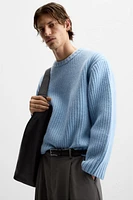 TEXTURED WOOL SWEATER