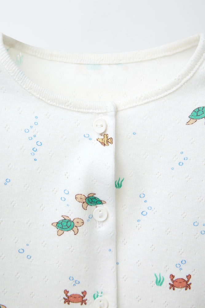 LOT BODY ET GILET POINTELLE MER