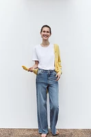 Z1975 HIGH RISE WIDE LEG LONG LENGTH JEANS