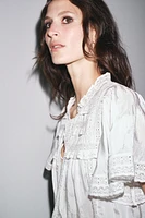 ZW COLLECTION LACE SATIN EFFECT TOP