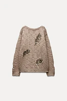 SEQUINED KNIT SWEATER