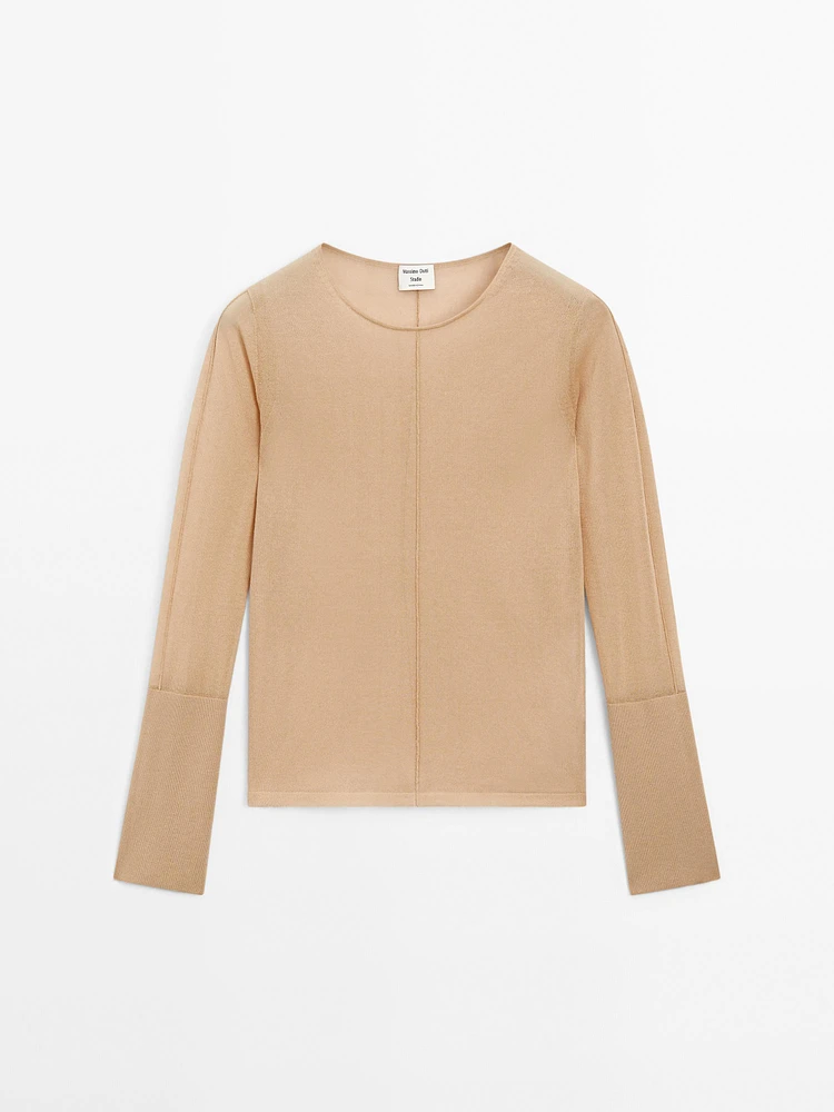 Pull à coutures marquées en coton mélangé - Studio