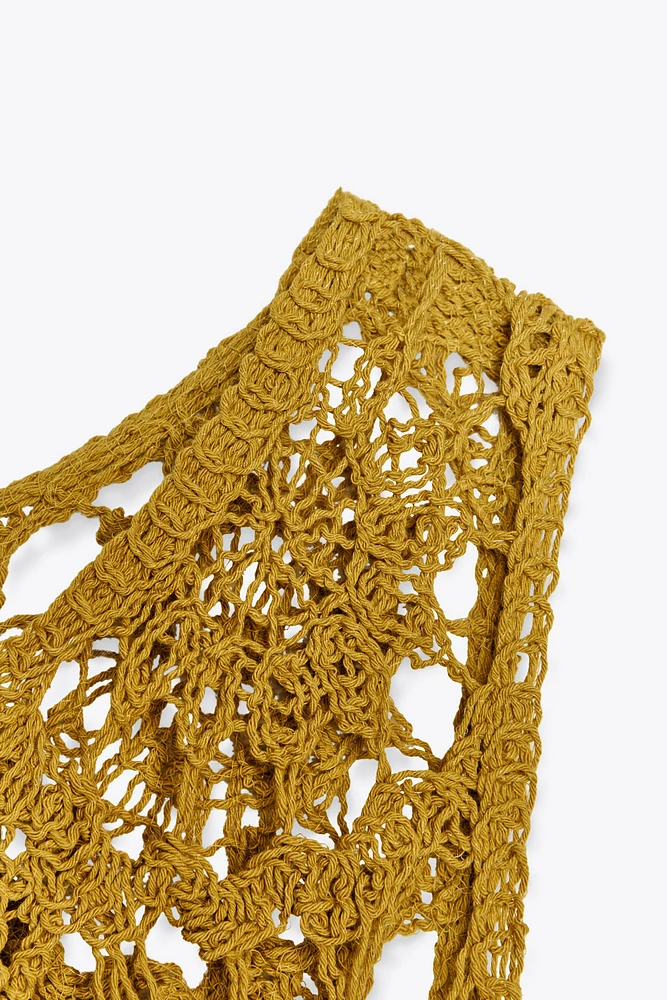 ASYMMETRIC CROCHET DRESS