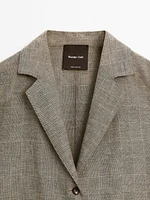 Blazer coton léger à carreaux