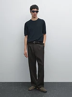 100% cotton short sleeve knit sweater