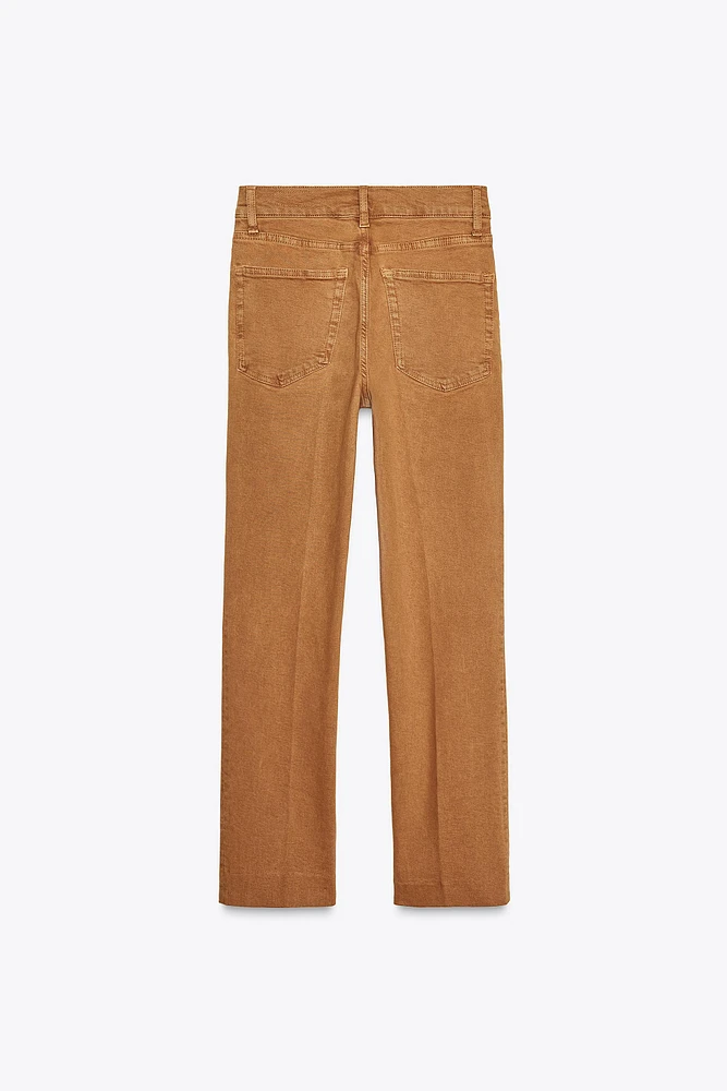 ZW COLLECTION HIGH RISE BOOTCUT CROPPED JEANS