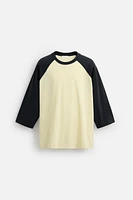 T-SHIRT MANCHES CONTRASTÉES