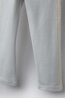 LEGGING RIB BANDE DENTELLE