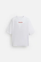 T-SHIRT IMPRIMÉ EN MATIÈRES VARIÉES