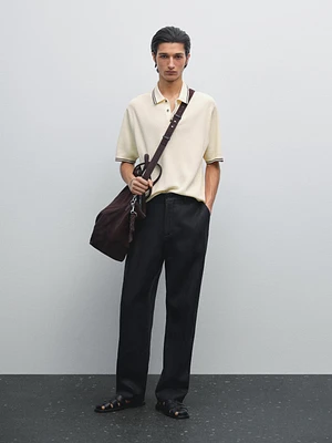 100% cotton knit polo shirt
