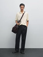 100% cotton knit polo shirt