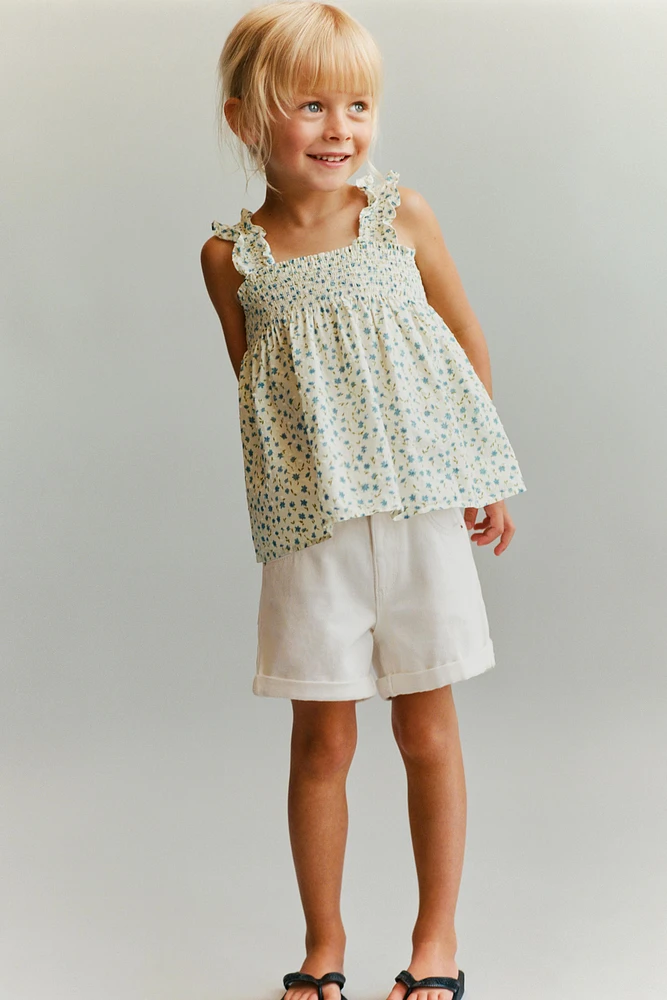 FLORAL DOTTED MESH TOP