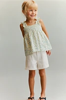 FLORAL DOTTED MESH TOP