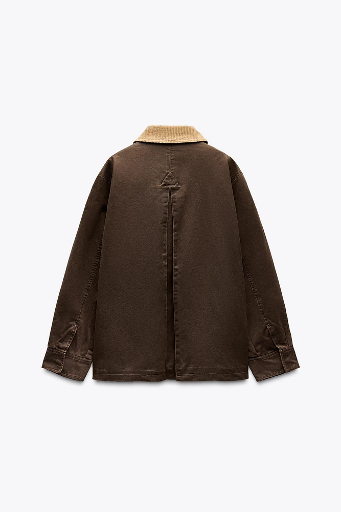 CONTRAST COLLAR JACKET