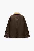CONTRAST COLLAR JACKET