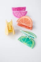 LOT DE QUATRE PINCES FRUITS