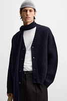 TEXTURED WOOL CARDIGAN