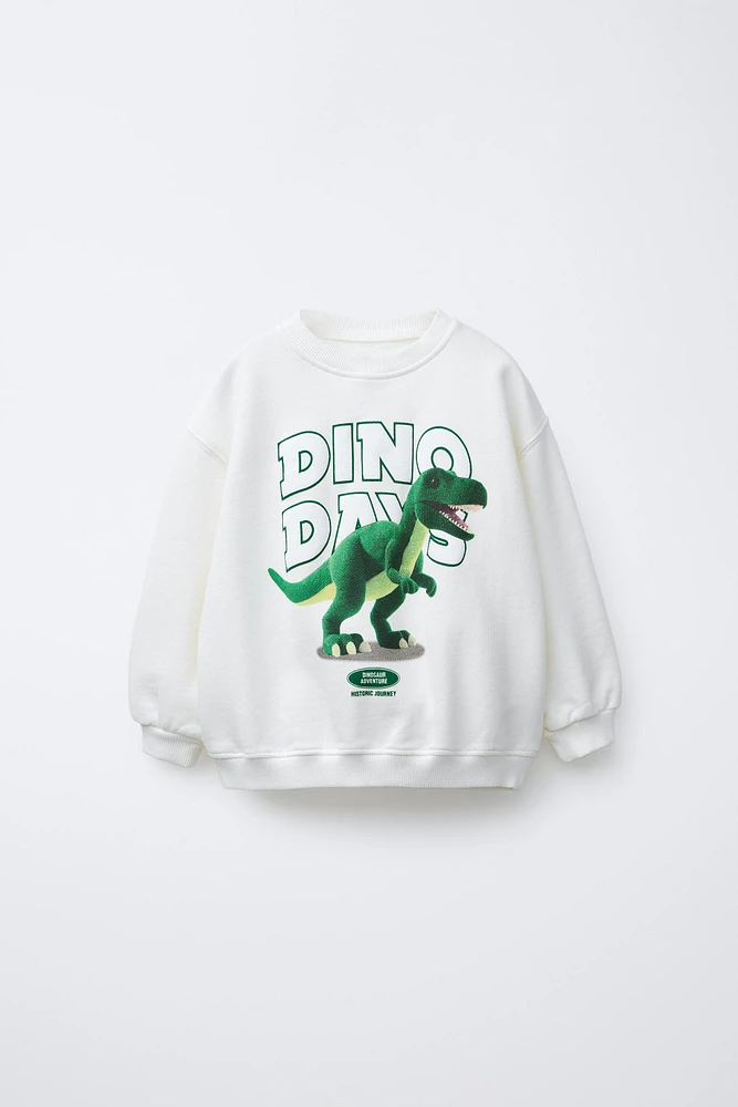 DINOSAUR PRINT SWEATSHIRT