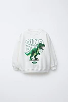 DINOSAUR PRINT SWEATSHIRT