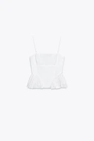 TOP EN POPELINE STYLE CORSET