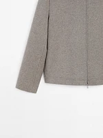 Double zip wool jacket