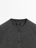 100% cashmere long sleeve cardigan