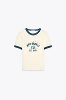 T-SHIRT FLAMMÉ INSCRIPTION
