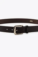 LEATHER BELT WITH FLORAL EMBROIDERY