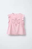 CHEMISE BRODÉE À DENTELLE