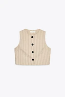 GILET COURT RAYÉ