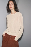 LINEN KNIT RUSTIC SWEATER