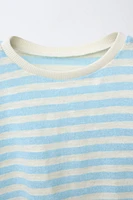 RUSTIC WOVEN STRIPE T-SHIRT