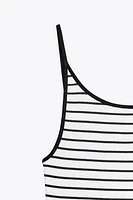 RIBBED STRAPPY TANK TOP