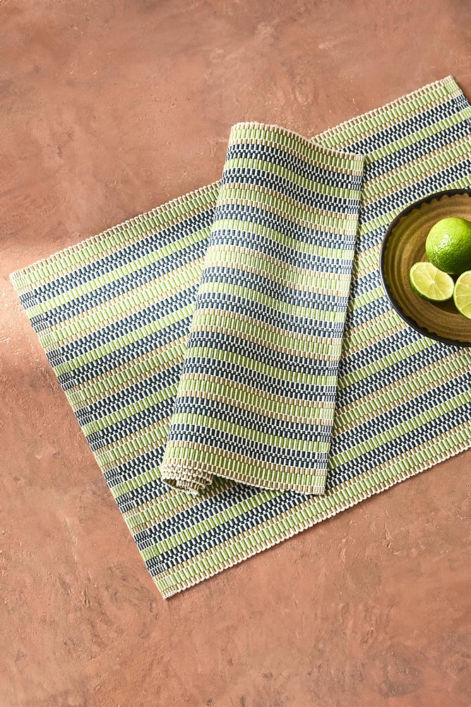 SET OF STRIPED COTTON PLACEMATS (SET OF 2)